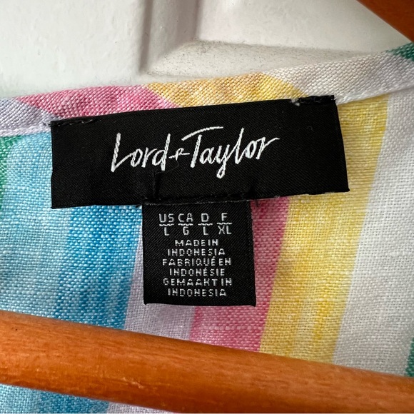 Lord & Taylor Striped Sleeveless Top - Picture 5 of 6